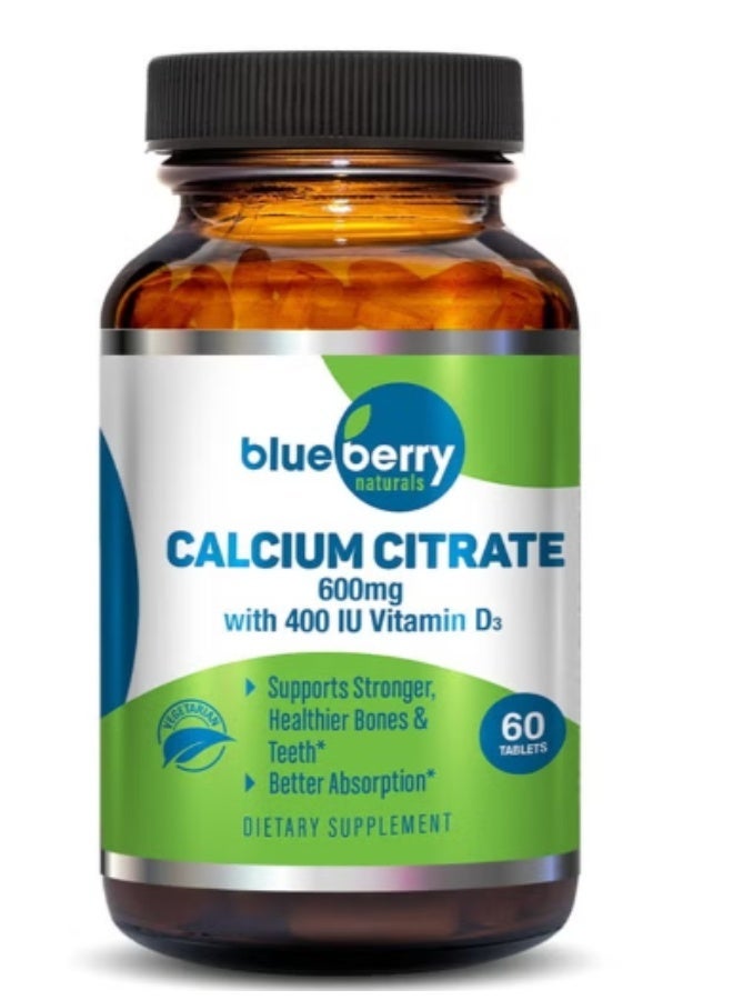 Blueberry Naturals Calcium Citrate 600mg Tablets - Image 1